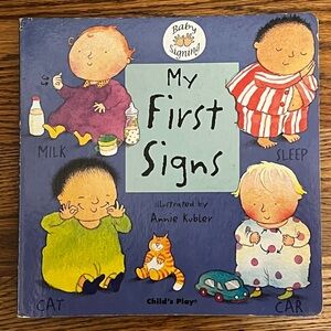 Vintage Baby Signing Board Book, “My First Signs” My First Signs Baby Book